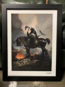 “Death Dealer” 18x24 Art Print by Frank Frezetta (Frame optional)