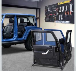 Door Storage Rack for Jeep Wrangler TJ YJ JL JK & Gladiator JT, 2-4 Door Holder