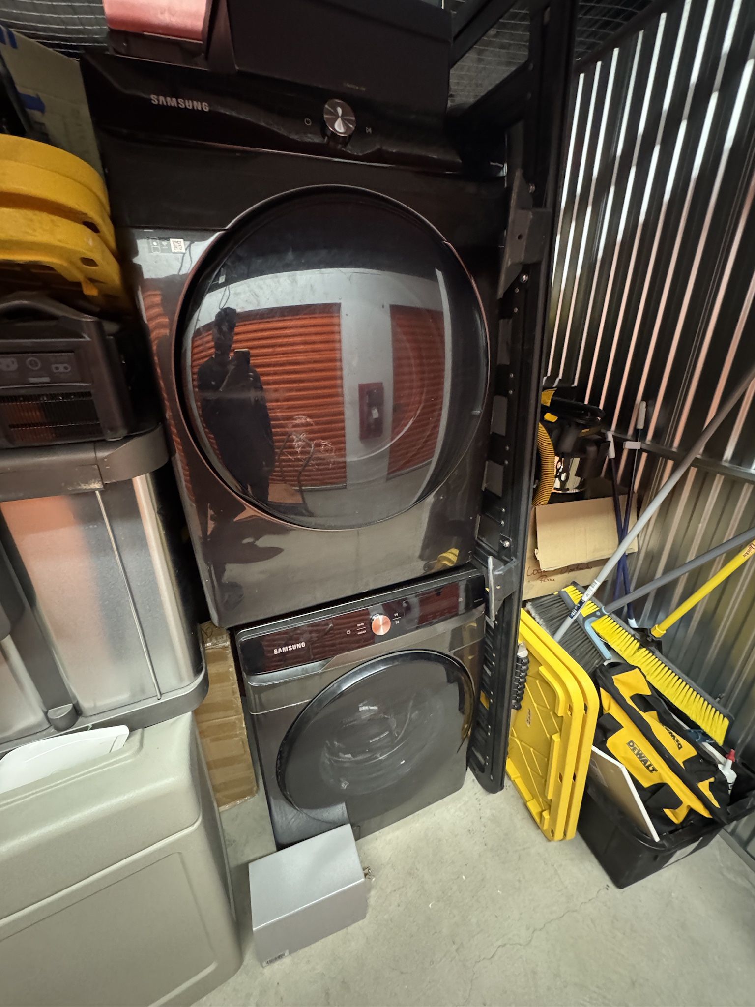 Samsung Washer, Dryer, And Is Stackable.