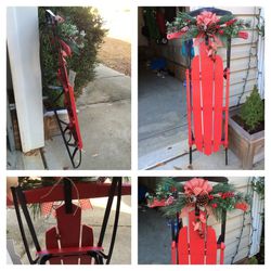 Hand Painted Antique Style Sled