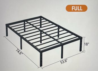 Heavy duty Full Size Bed frame - 18” high