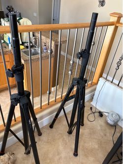 Dj speaker stands.