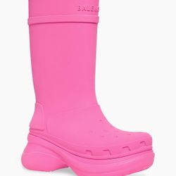 Balenciaga Crocs Boot, Pink, EU Size 38 (US 8) 