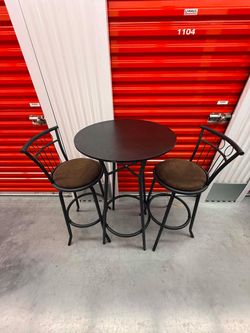 3-Piece Bistro Bar Table and Stools Set