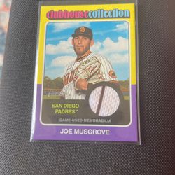 Joe Musgrove Game Used Two Color Patch Card