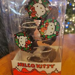 Hello Kitty Christmas Shower Curtain Hooks
