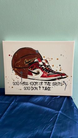 Jordan 1 “the shot you take” canvas wall art