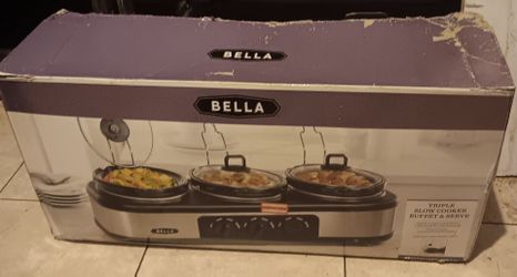 BELLA TRIPLE SLOW COOKER BUFFET & SERVE