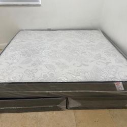 King mattress regular and box spring set (2pc - brand new)