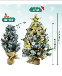 All new mini Christmas tree with lights 2ft small 24 pcs