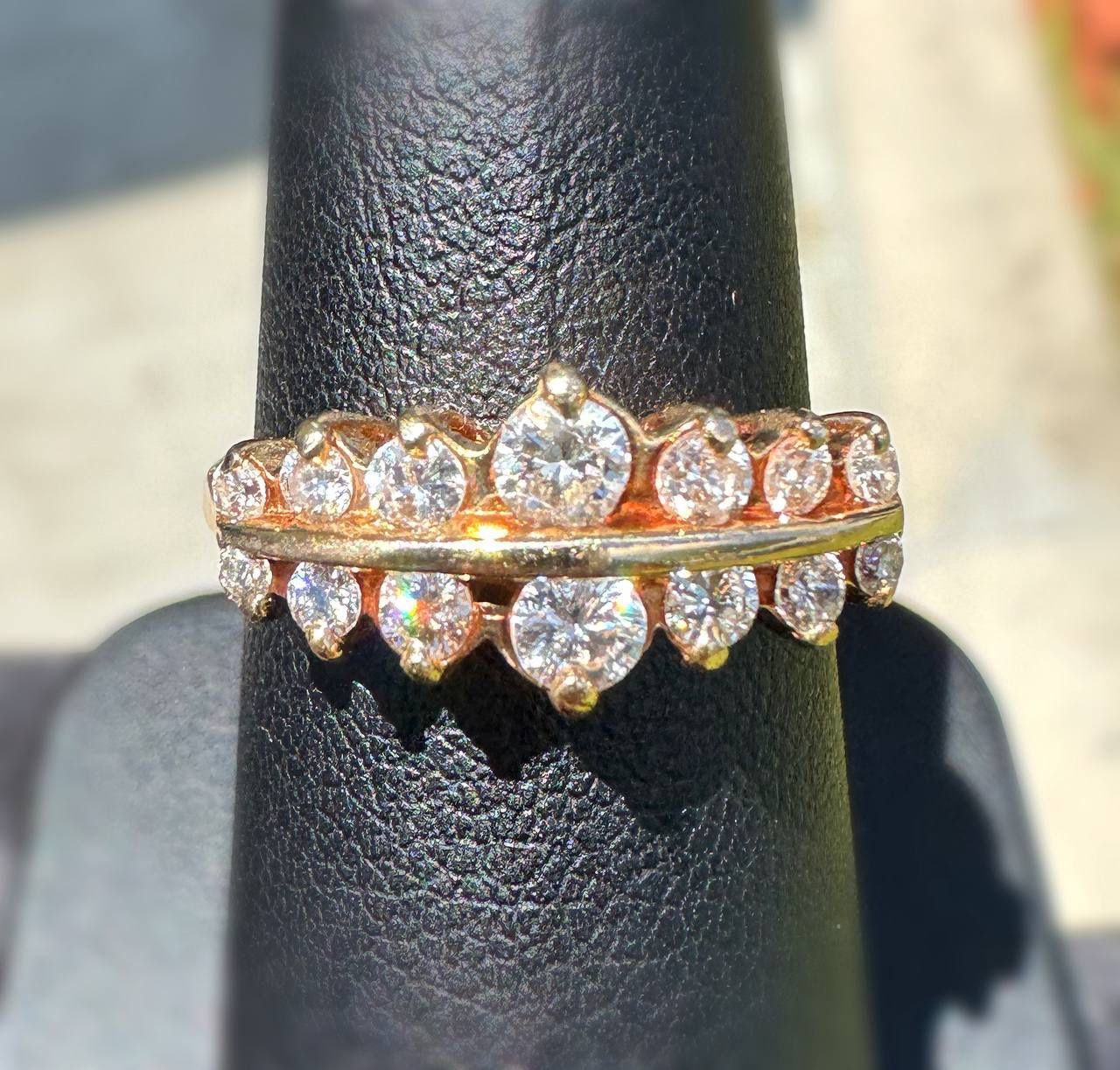 Jewelry 14k solid yellow gold natural diamond 1.50CTW ring size 6.50