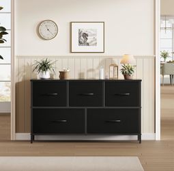 black 5 drawer dresser