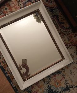 Gold & white mirror