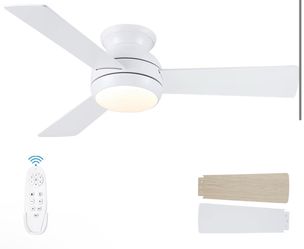 🚨🔥 NEW 42” White Ceiling Fan w/ Light & Remote – 6 Speeds ONLY $75!