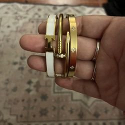 Gold Stainless Steel Bracelet Stack