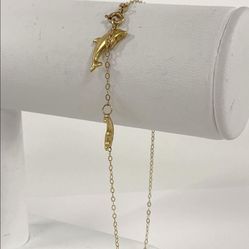 10k gold dolphin anklet