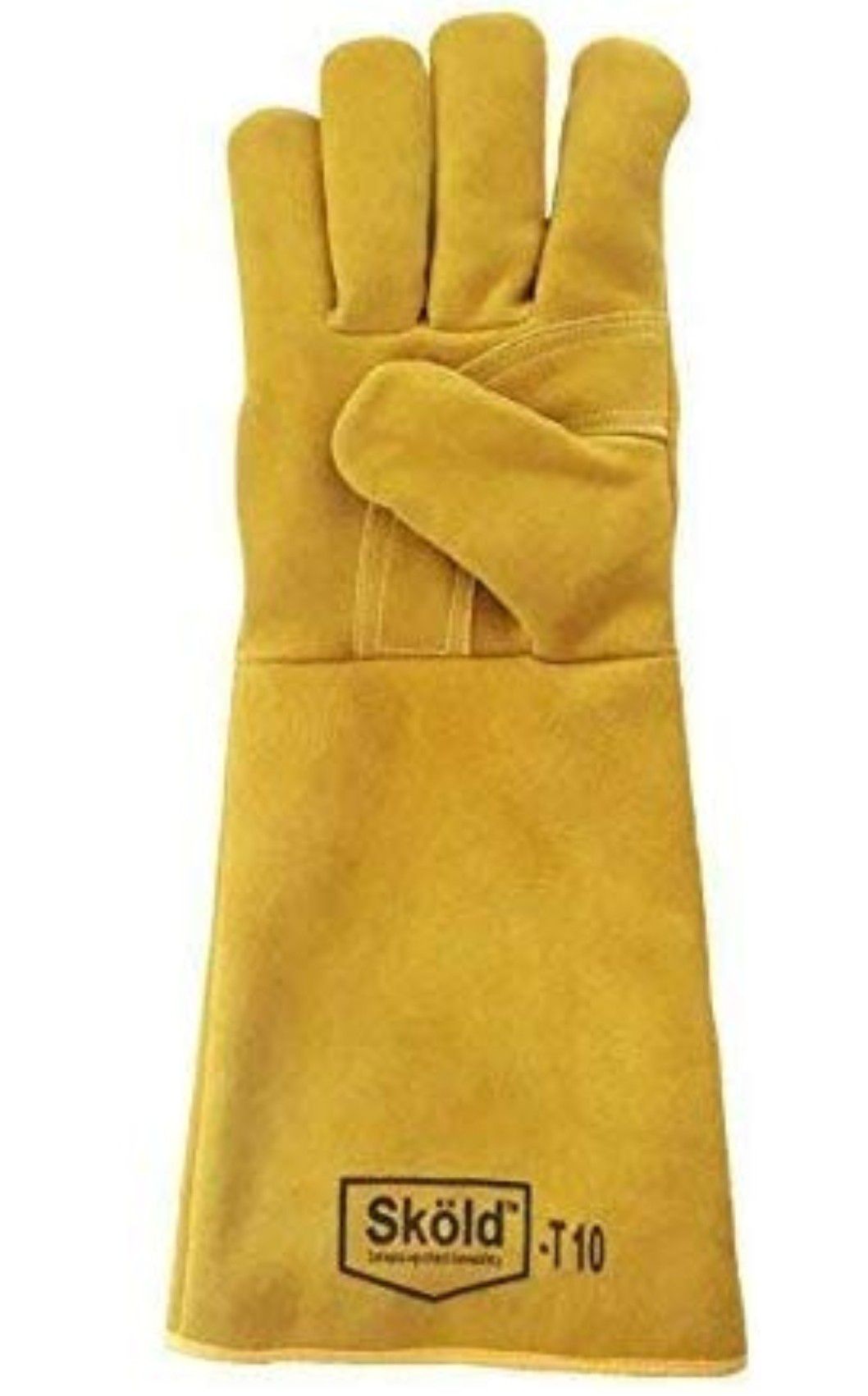 Skold Welding Gloves Heat Resistant Cow Split Leather BBQ/Camping/Cooking Gloves Baking Grill Gloves Welder Fireplace Stove