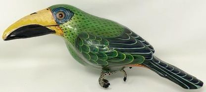RARE Vintage Sergio Bustamante Toucan Paper Mache Bird Sculpture 42/100
