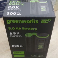 Genuine Greenworks 60V,  5Ah Lithium-Ion Battery - LB6051 new open box