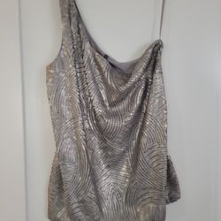 Sequin Top Silver XL