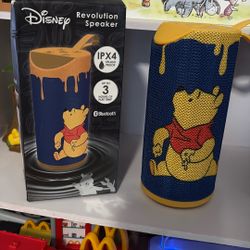 Disney Winnie The Pooh Splashproof Rechargeable Speaker – Wireless Audio for Pooh Fans, Long Playtime