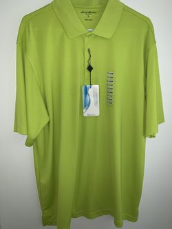 NWT MENS TOMMY ARMOUR DRI LOGIC LIME NEON GREEN GOLF POLO SHIRT