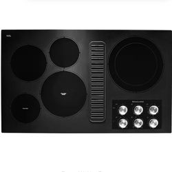 KitchenAid 36" Electric Downdraft Cooktop with 5 Elements. Brand New In Box.  KCED606GBL