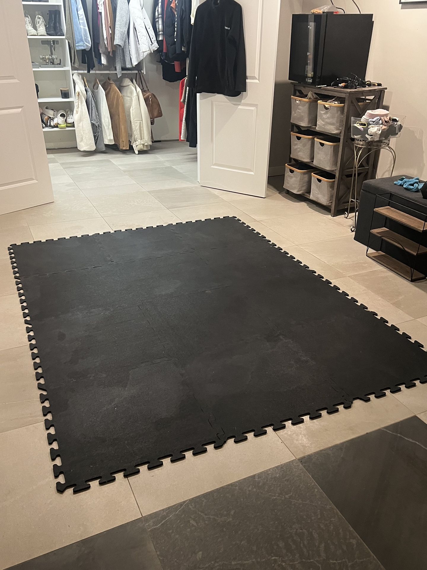Gym Mat Flooring Fit-Lock Rubber Tiles (up to 36)
