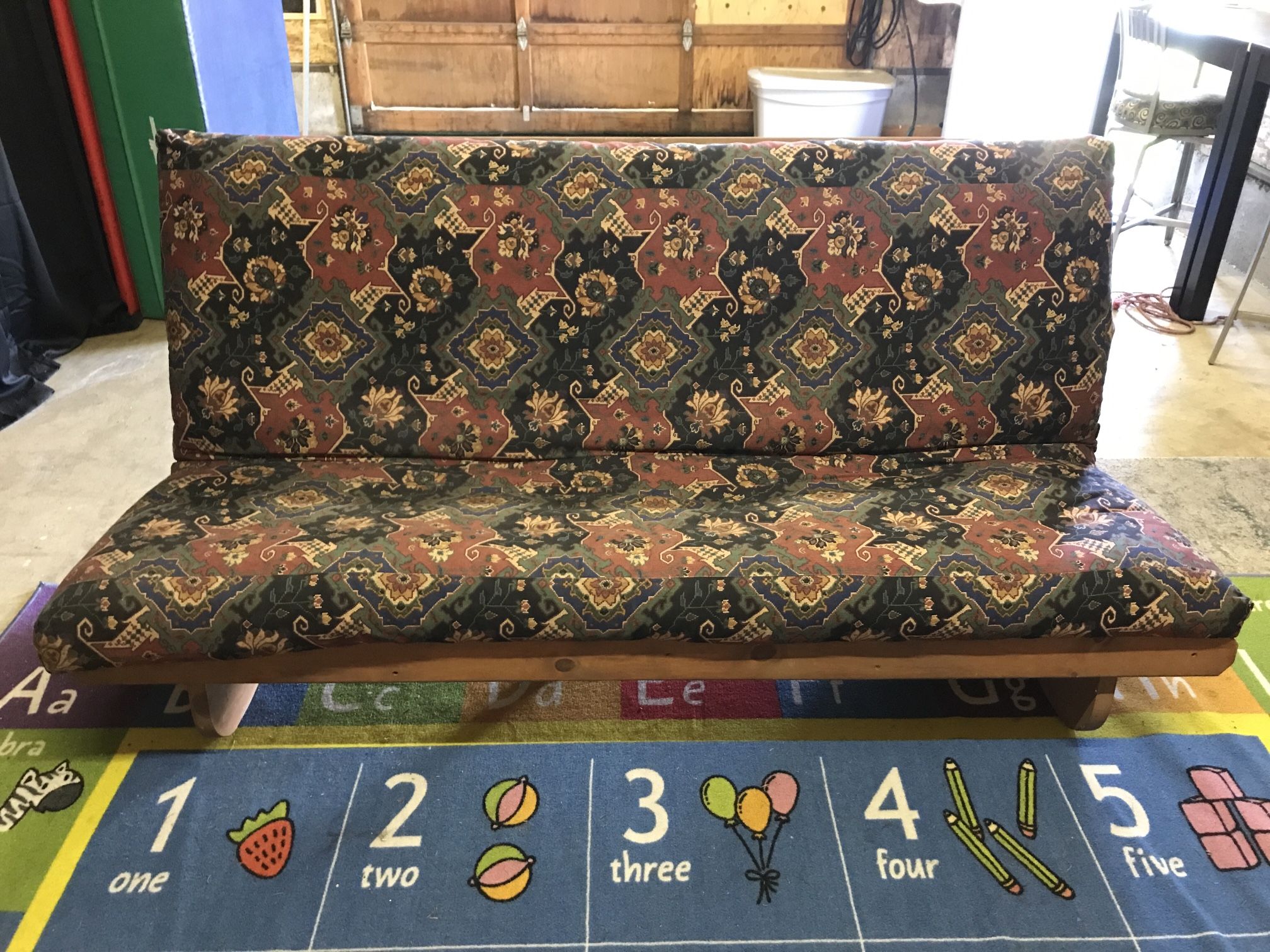 Wood Frame Queen Futon (frame and mattress)