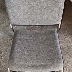 Set Of 9 Gray Chairs 