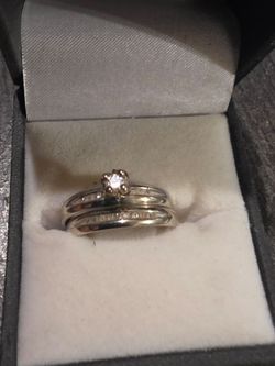Diamond Engagement and Wedding Ring Set