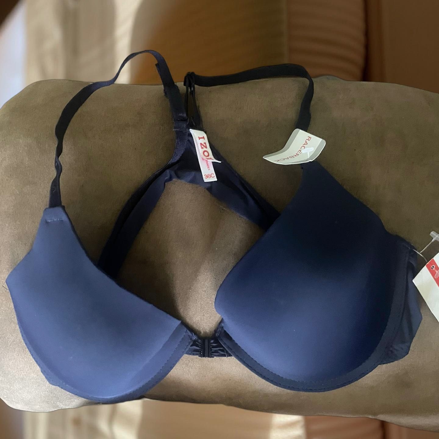 Elegant Navy Racerback Underwire Bra
