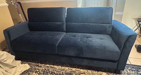 New Blue Velvet Sofa