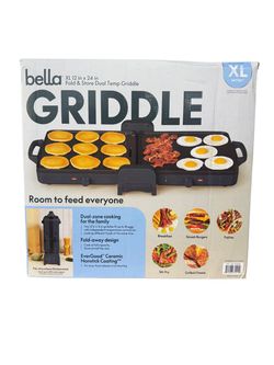 Bella XL Fold & Store Dual Temp Griddle