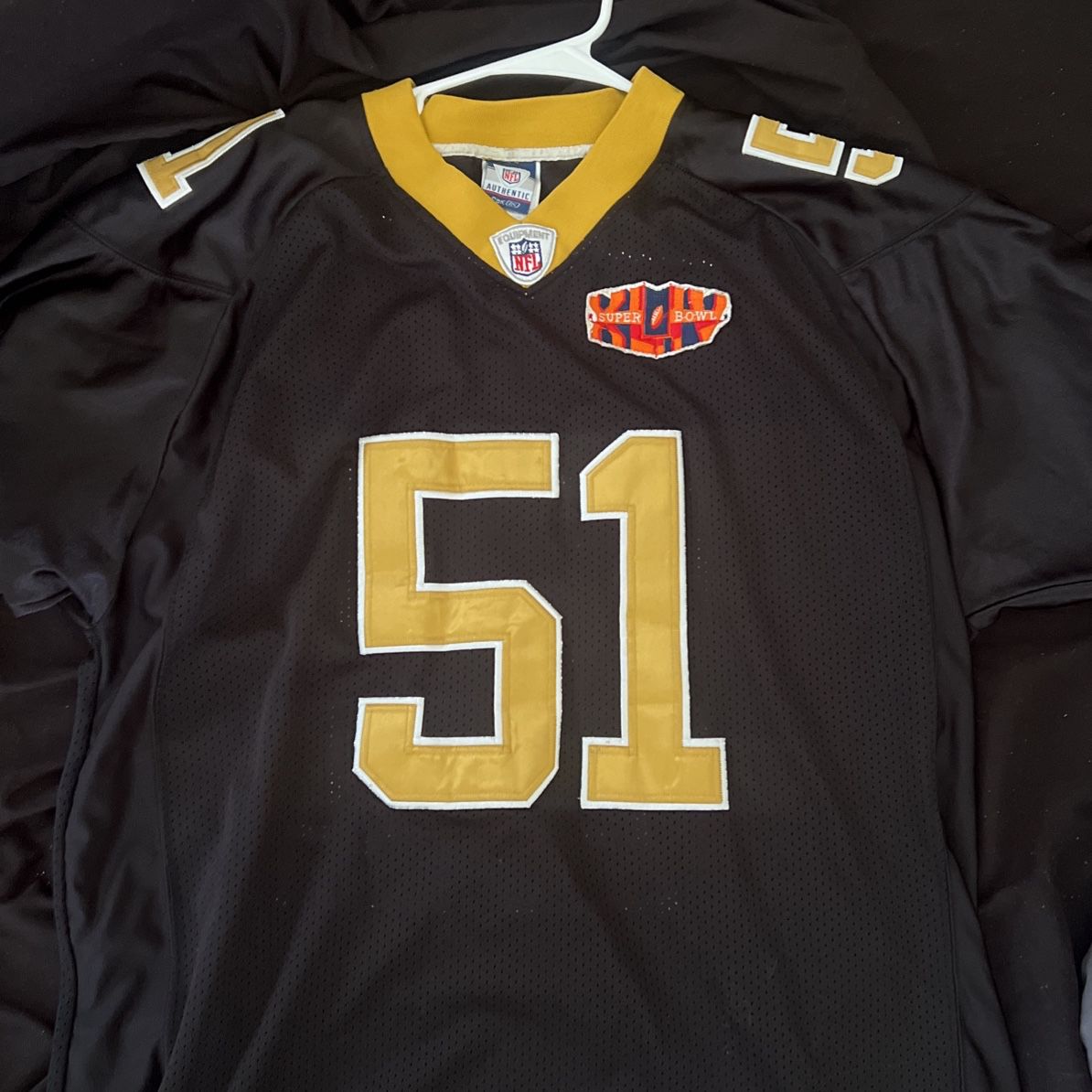 NFL Authentic Jonathan Vilma SB44 Jersey (Size 52/XXL)