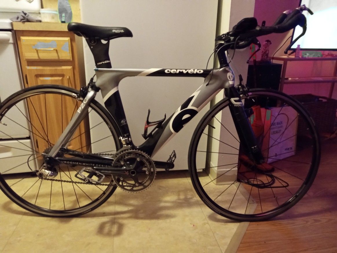 2008 Cervelo P2C - Black, White & Silver