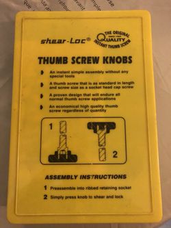 Thumb screw knobs