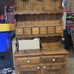 19th Century Cupboard Cabinet Hutch