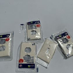 Leviton Ivory Nylon Wall Plates – Lot of 7 (Outlet & Switch Covers) New