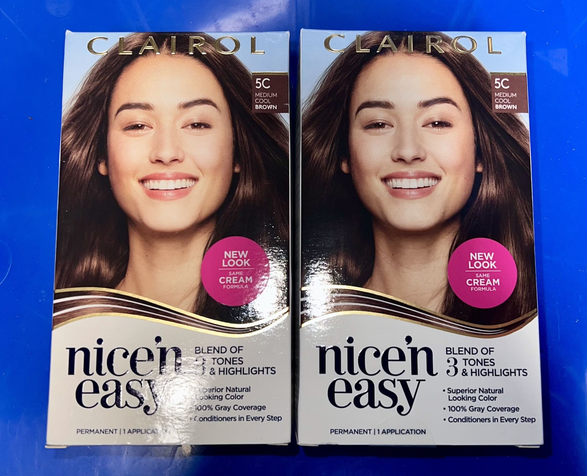 Clairol Nice'N Easy Permanent Hair Color, #5C Medium Cool Brown #5C, 2 Pack