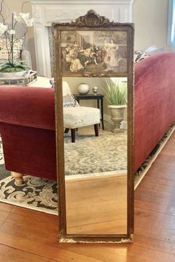 Antique French Victorian Trumeau Mirror