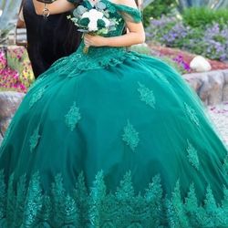 Emerald Green Quinceañera Dress 