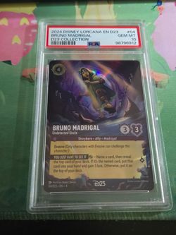 2024 DISNEY LORCANA EN D23-D23 EXPO PROMO #04 BRUNO MADRIGAL D23 COLLECTION psa 10