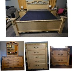 6 Pc Ashley Signature Bed Set + Box Spring
