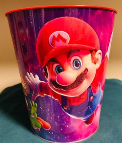 Super Mario Galaxy Movie AMC Theaters Exclusive Tin Popcorn Bucket