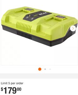 RYOBI 40-Volt Lithium Ion Dual Port Rapid Charger
