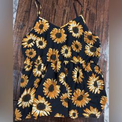 {SHEIN} Sunflower Pattern Cami Tank Top