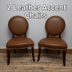 Pair Of High-quality Leather Chairs