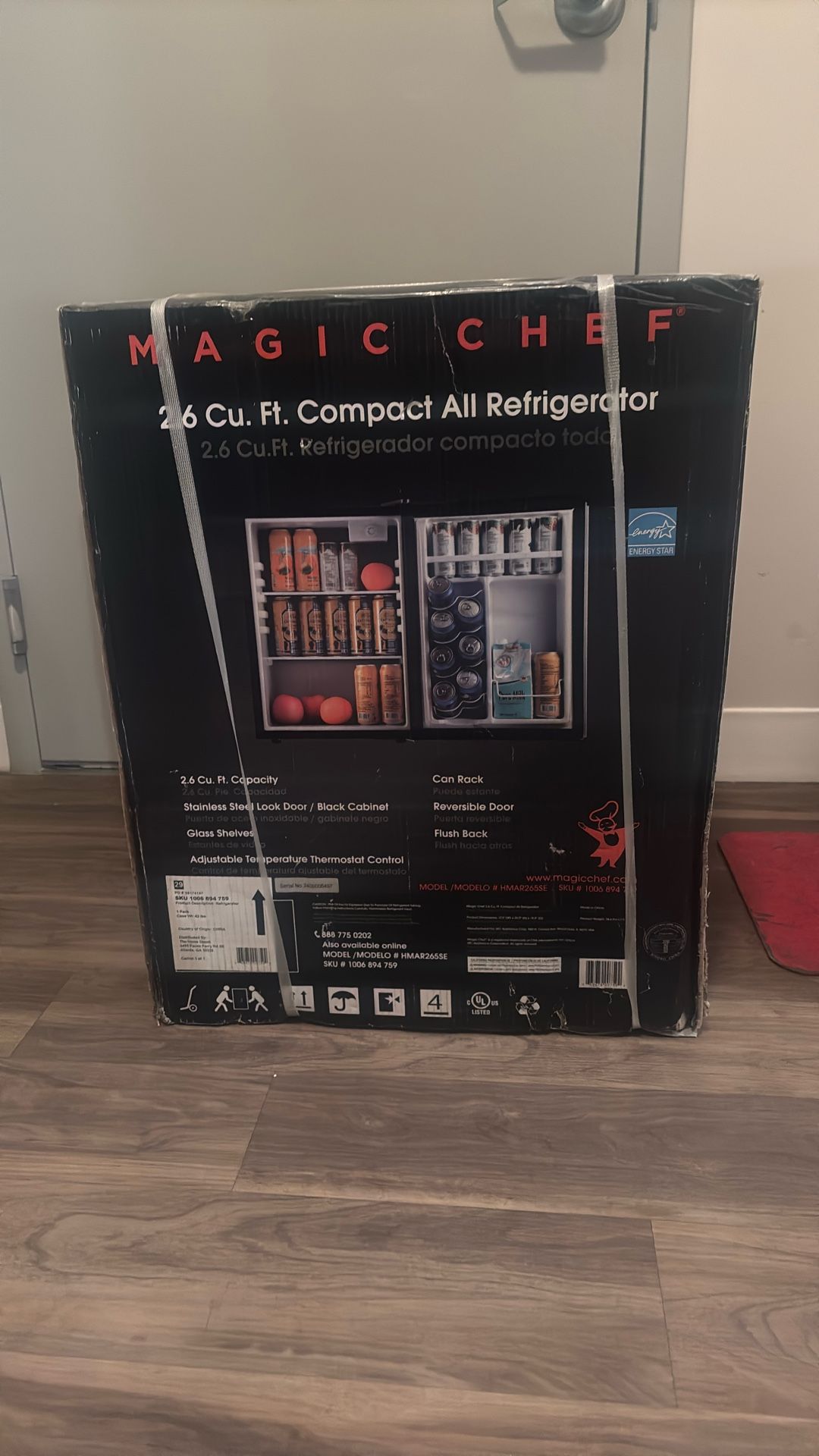 Magic Chef 2.6 Cu Ft Compact Refrigerator