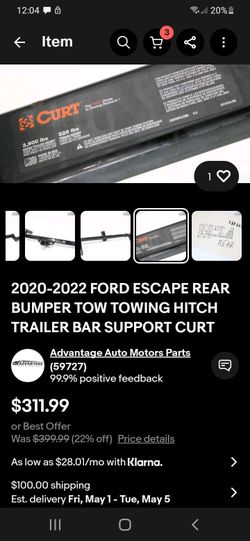2020-2022  Ford Escape Hitch